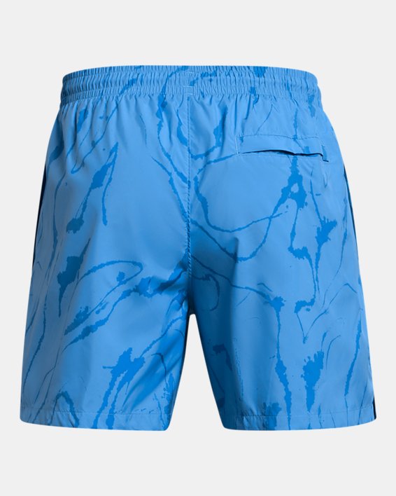 กางเกงขาสั้นพิมพ์ลาย UA Woven Volley สำหรับผู้ชาย in Blue image number 5